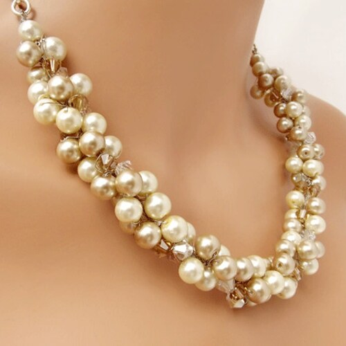 ivory pearl wedding jewelry