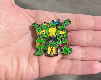 TMNT Turtles Enamel Pin - Ninja Brothers Metal Pin