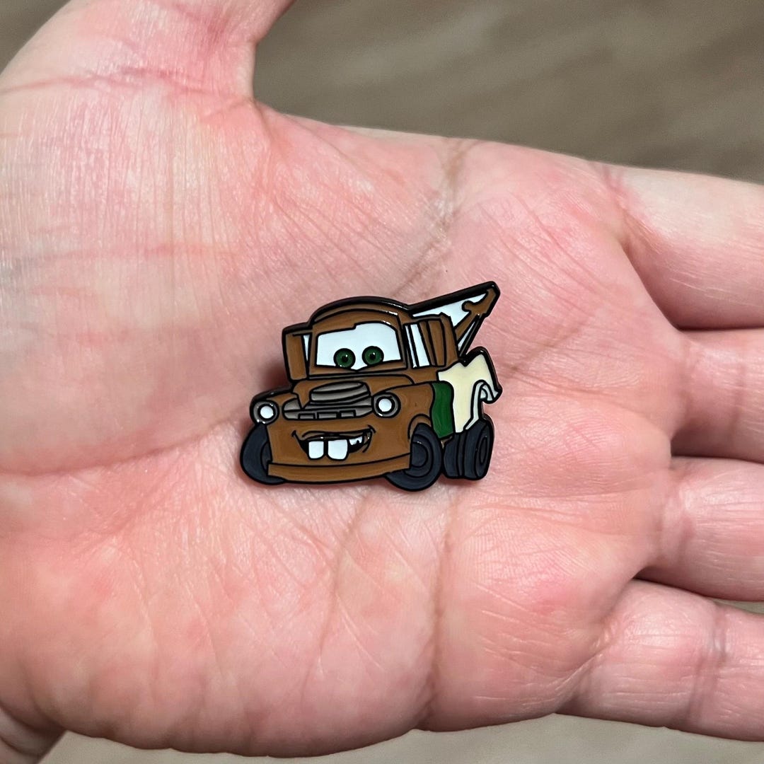 Mater Tow Truck Enamel Pin - Racing Cars Movie Mcqueen Metal Pin - Etsy