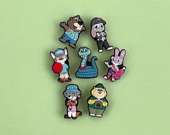 High Quality Zootopia Clog Charms - Rabbit Police Officer Fox Con Artist Shoe Charms - Disney Comedy Movie Kids Accessories - Set Available