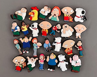 Family Comedy Clog Charms - Cartoon TV Show Shoe Charms - Adults Teen Accessories Gifts Nostalgia - Set Available