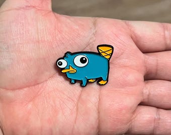 Perry Platypus Enamel Pin - Phineas Ferb TV Show Adventures Metal Pin