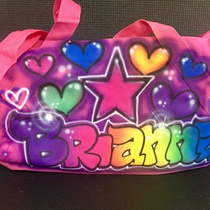 Airbrush Duffle Bags. Personalized  sports bag, gym bag. Kids