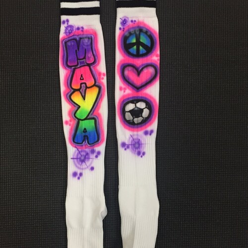 Personalized Volleyball Knee High Socks Custom Volleyball Etsy