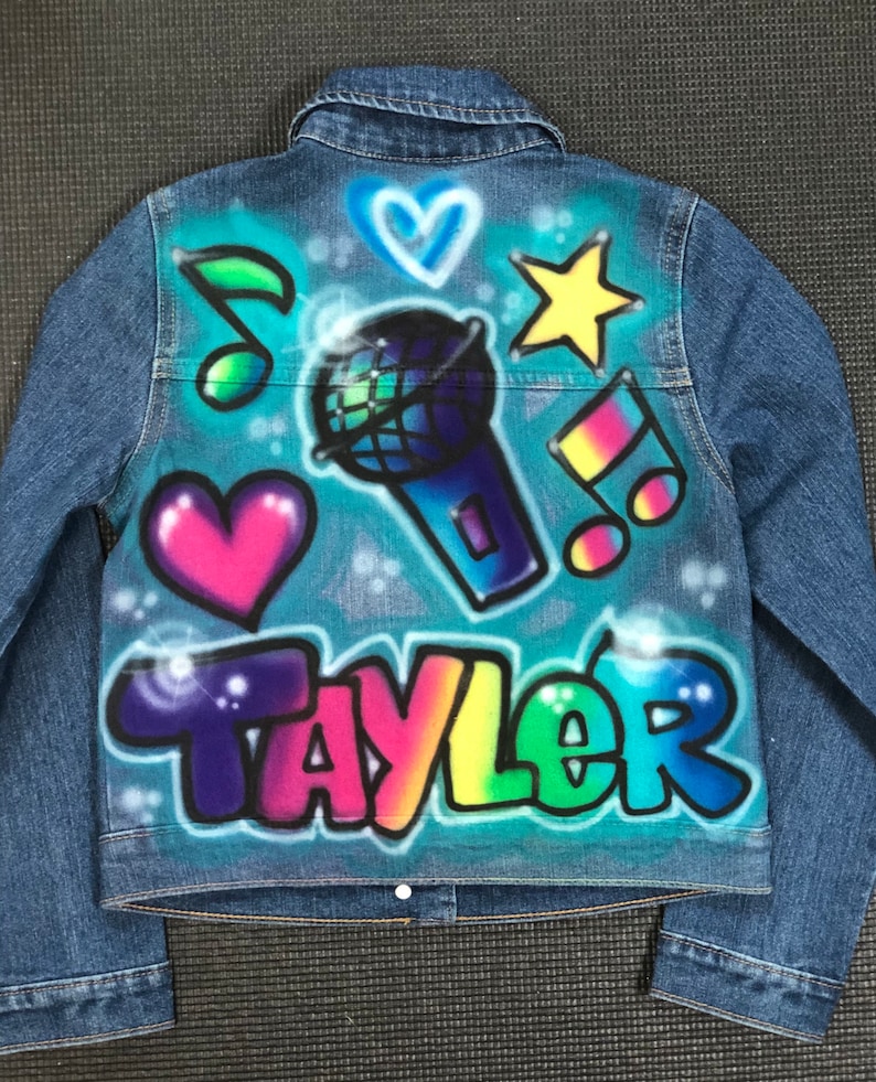 Custom Airbrushed Jean Jacket Etsy
