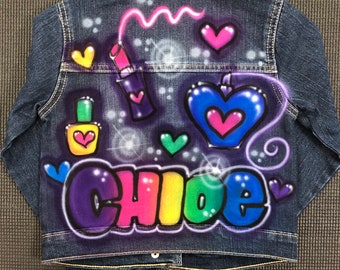 Girl's Airbrushed Jean Jacket