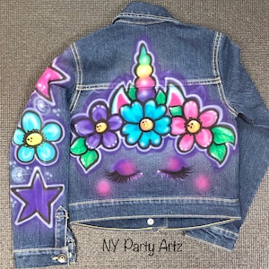 Girl&#39;s Airbrushed Jean Jacket