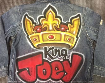Boy's Jean Jacket Airbrushed - Etsy