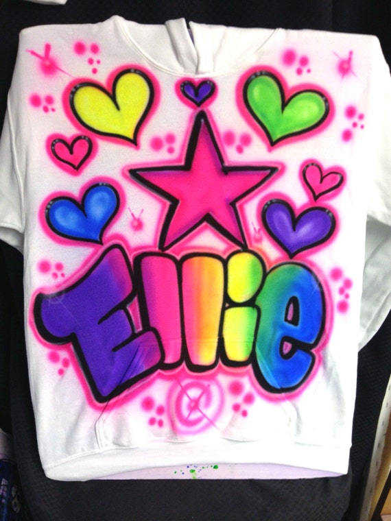 Custom Airbrush Kids HOODED SWEATSHIRTS Etsy