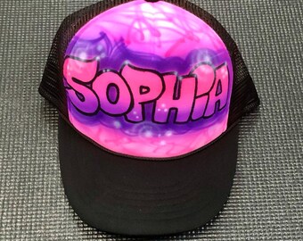 Custom Airbrush Adjustable Trucker hats
