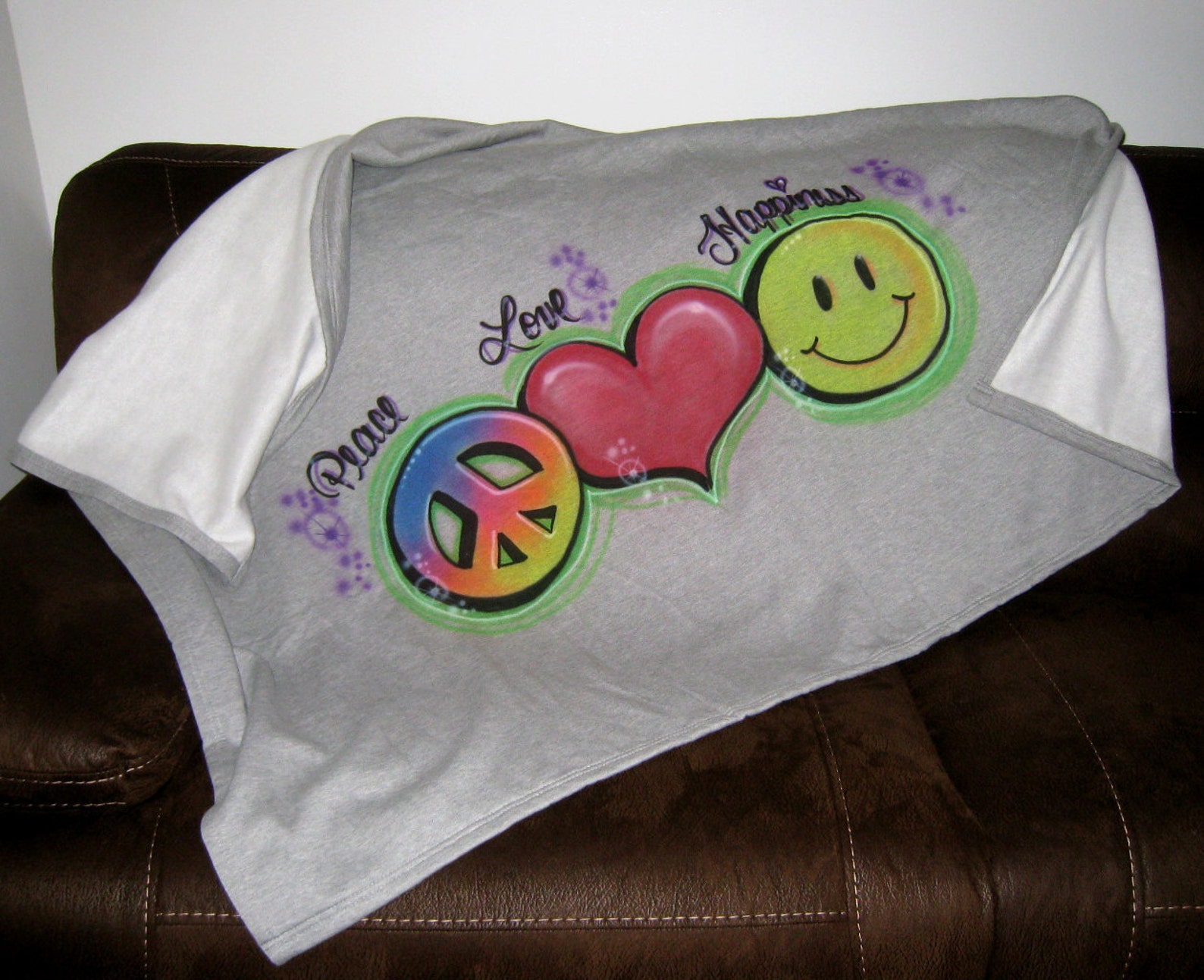 Sweatshirt Blankets Airbrushed Camp Etsy