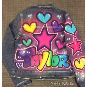 Girl&#39;s Airbrushed Jean Jacket