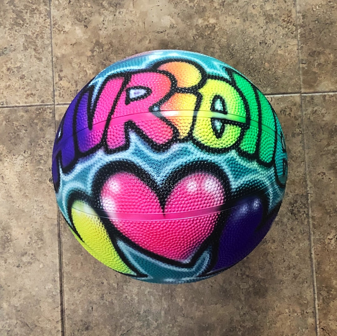 Girls Regulation Size Basketball With Design Etsy