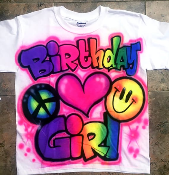 Kids It's My Birthday Emoji Girls Shirt - Smiley Hearts Design Kids It's My Birthday Emoji Girls Shirt - Smiley Hearts Design