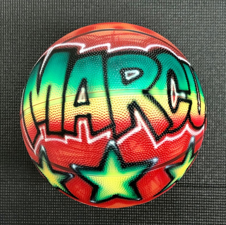 Regulation Size Basketball With Design Etsy