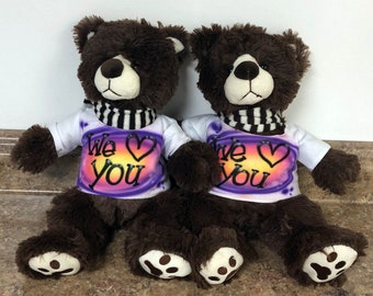 Teddy Bear w/ Tee. Personalized Airbrush T-Shirt