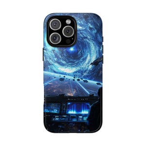 Void March | Cosmic Sci-Fi Galaxy Phone Case | Starship Fleet Cover