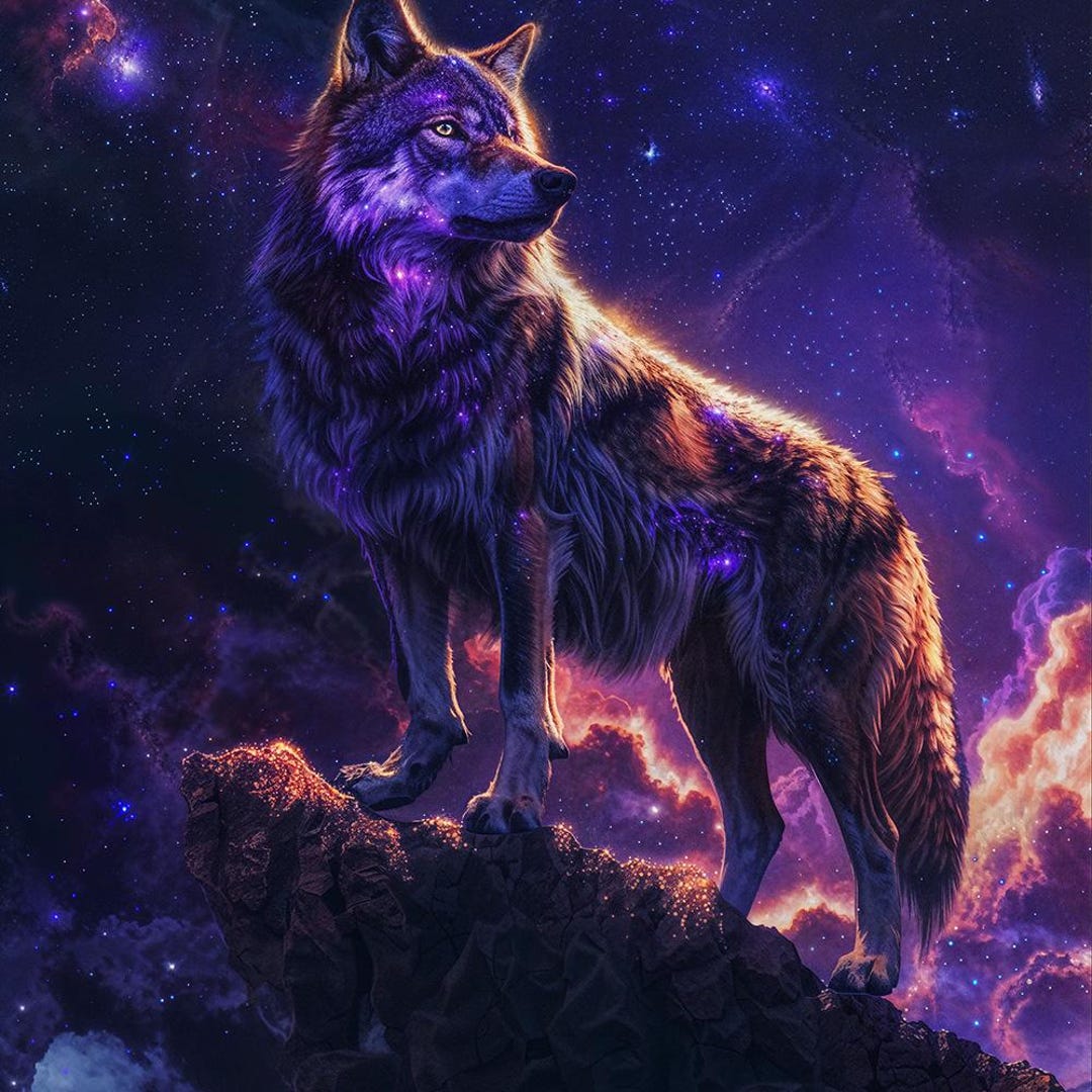 Celestial Wolf — Wolf Phone Wallpaper | Celestial Wallpaper | Cosmic ...