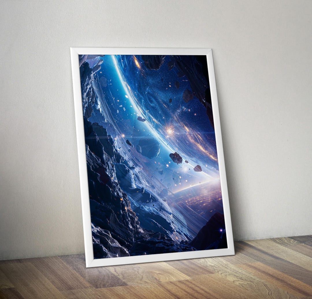 Deep Orbit — Planetary Poster | Galaxy Decor | Space Poster | Quantum ...