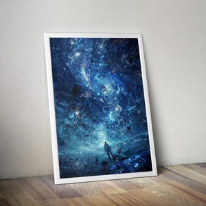 Fractured Eternity | Sci-Fi Cosmic Wall Art Poster | Fantasy Galaxy Print