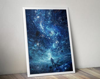 Fractured Eternity | Sci-Fi Cosmic Wall Art Poster | Fantasy Galaxy Print