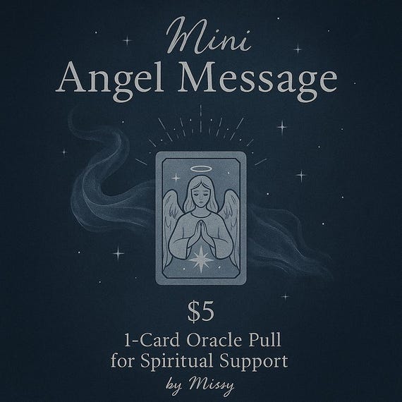 Mini Angel Message: 1-Card Oracle Pull for Spiritual Support