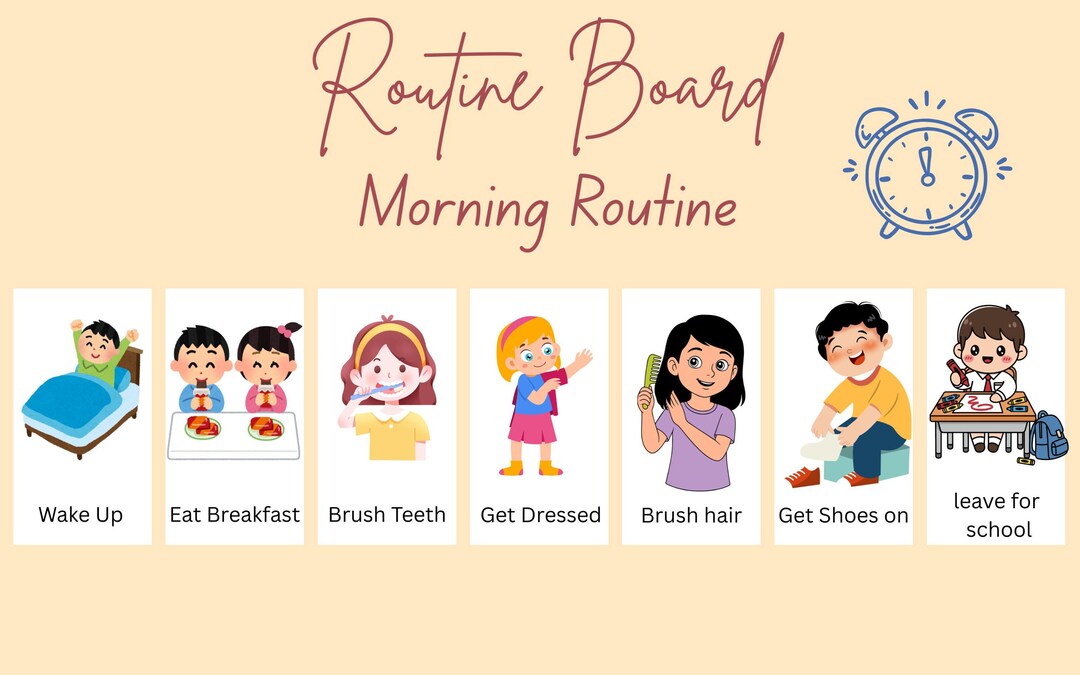 Home Routine Boards Morning Routine Board - Etsy