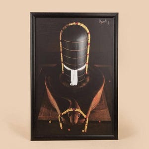 Dhyanalinga-foto: zwart 12 x 18 (met lijst)
