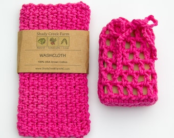 Gift for Women - Washcloth Soap Saver crochet washcloth cotton wash cloth bath set gift set best friend gift