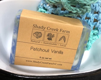 Natural Soap Patchouli Vanilla Soap - Earth Day inspired Soap - Hippie Soap