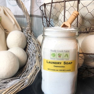 Laundry Soap - Plastic Free Packaging 32 oz. goat milk laundry detergent, eco-friendly natural laundry powder Shady Creek Farm