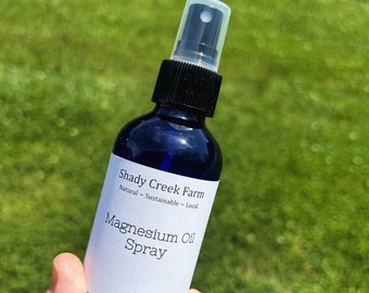 Natural Magnesium Oil Spray: Extra Strength, Glass Bottle (4 fl oz)