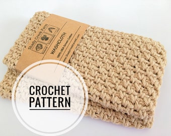 Crochet Pattern - Dishcloth Crochet Pattern - Moss Stitch Washcloth Crochet Pattern - Dish Cloth Wash cloth Pattern Beginner Crochet Pattern