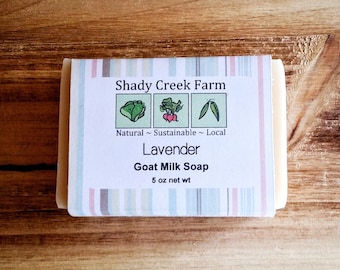 Lavender Goat Milk Soap, Lavender Soap, Best Goat Milk Soap, All Natural Handcrafted, Rustic, Handmade Soap - Shady Creek Farm