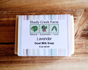 Lavender Goat Milk Soap, Lavender Soap, Best Goat Milk Soap, All Natural Handcrafted, Rustic, Handmade Soap - Shady Creek Farm