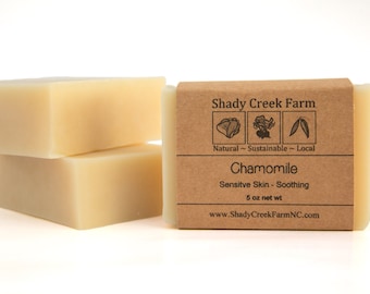 Chamomile Soap, All Natural Soap, Vegan Soap, Sensitive Skin Soap, Handmade Soap, Herbal Soap, Unscented Soap, Bath Soap, Facial Soap