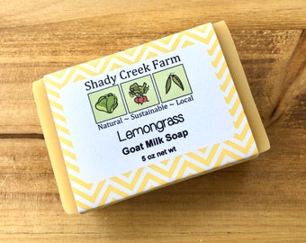Lemongrass Soap Goat Milk Soap All Natural Soap Gift Handmade Soap Essential Oil Soap Cold Process Soap Gift for women gift Christmas Gift