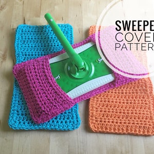 Crochet Pattern Reusable Crochet Sweeper Cover Pattern Sweeper Pad Pattern Wet Dry Mop Pattern Crochet Sweeper Mop Cover image 2