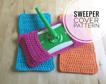 Crochet Pattern - Reusable Crochet Swiffer Cover Pattern - Sweeper Pad Pattern, Swifter Mop Pattern, Crochet Sweeper Mop Cover
