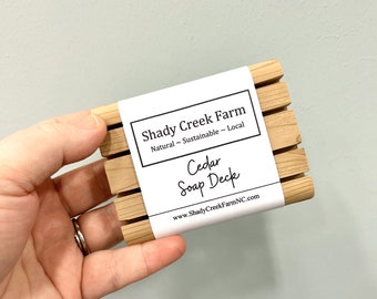 Wood Soap Dish - Wooden Soap Deck - Cedar Soap Holder - Natural Wood Soap Dish - Soap Tray for Shower