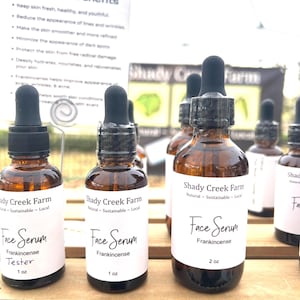 Organic Face Serum: Argan, Jojoba, Rosehip Oils - 1oz image 1