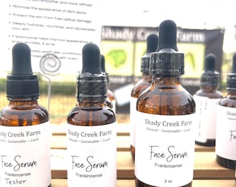 Organic Face Serum: Argan, Jojoba, Rosehip Oils - 1oz