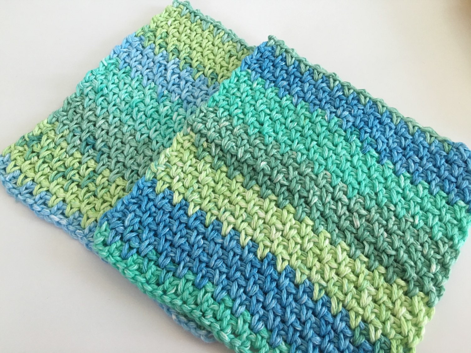 DISHCLOTHS SET of 2 Crochet Dish Cloths Red Dish Cloth Cotton Etsy