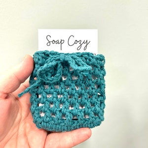 Soap Savers set of 3 Soap Cozy, Crochet Soap Saver set, Cotton Soap Sack, Cotton Soap Holder, gift set, soap gift image 3