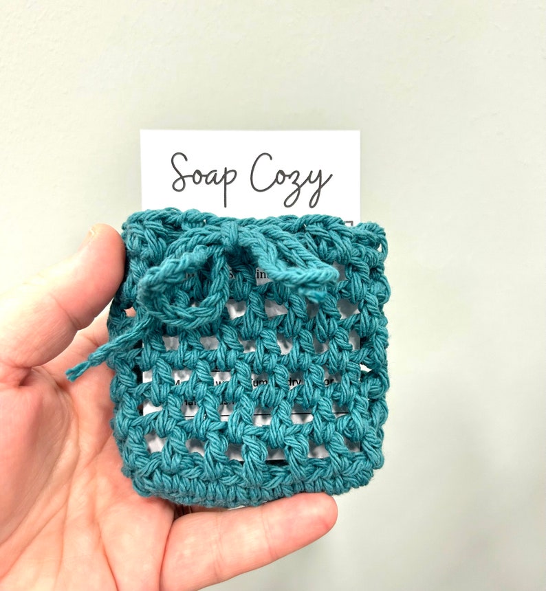 Soap Savers set of 3 Soap Cozy, Crochet Soap Saver set, Cotton Soap Sack, Cotton Soap Holder, gift set, soap gift image 3