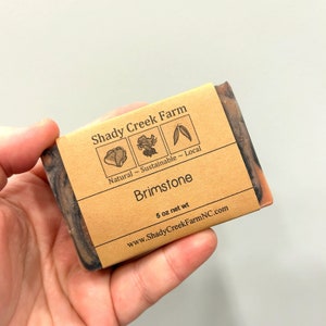 Natural Soap Bergamot Patchouli Cedarwood Soap - Brimstone Soap