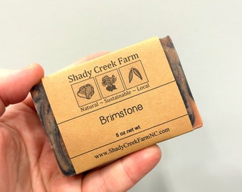Natural Soap Bergamot Patchouli Cedarwood Soap - Brimstone Soap