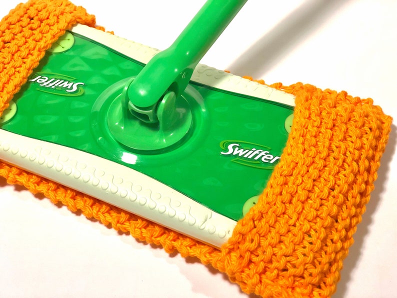 Knitting Pattern Reusable Knit Sweeper Cover Pattern Sweeper Pad Pattern Wet Dry Mop Pattern Knitted Sweeper Mop Cover image 3