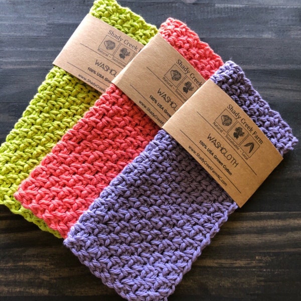 Crochet Washcloth Etsy