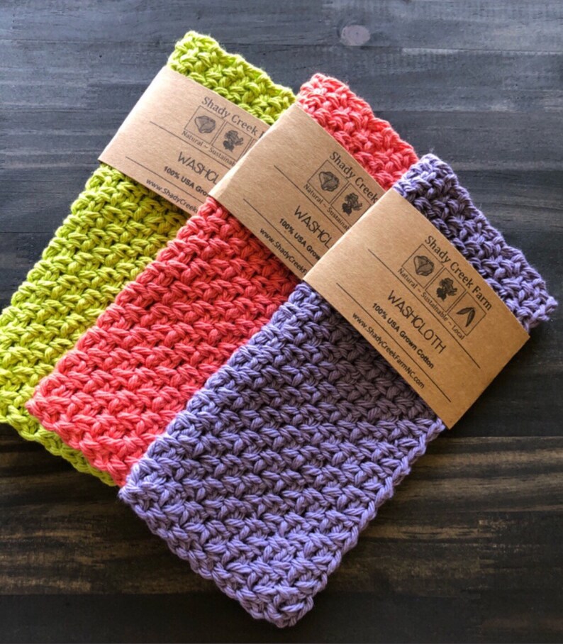 Washcloth Handmade Wash Cloth Cotton Washcloth Crochet Etsy
